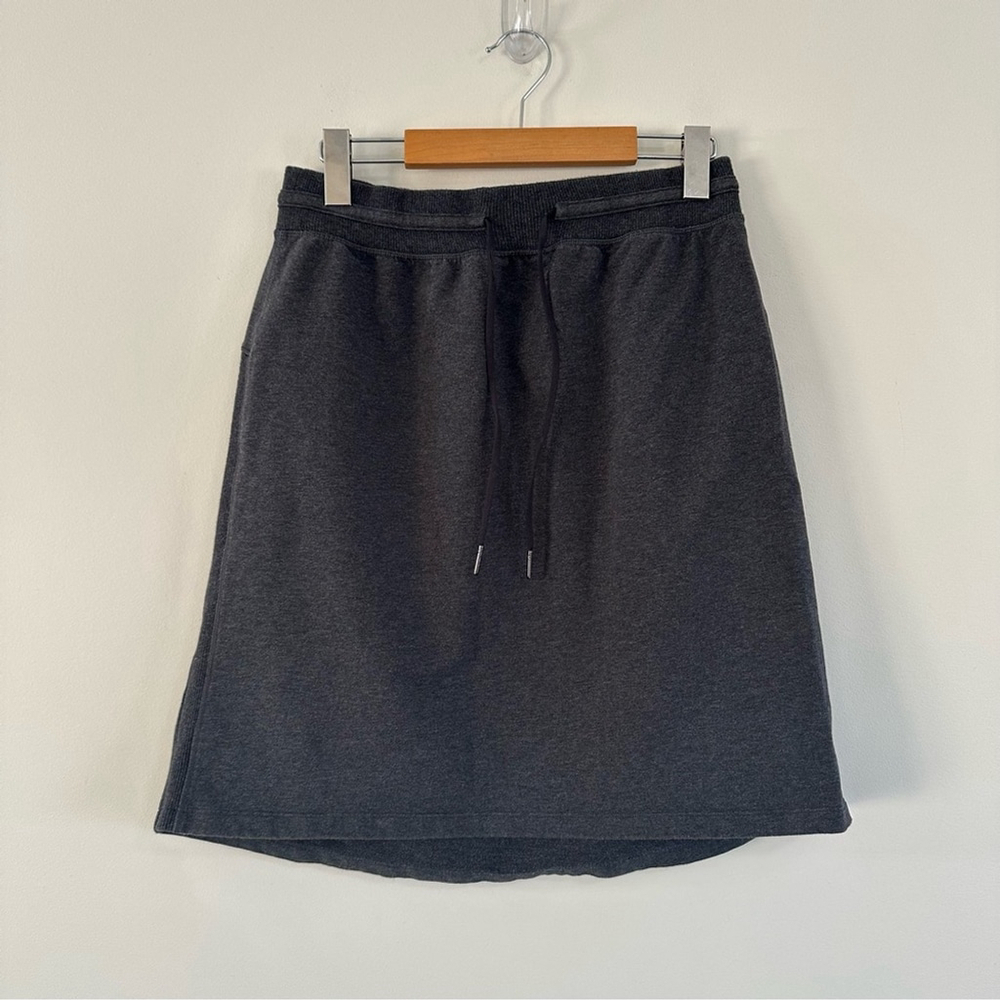Lululemon Start Anew Skirt *21" Heathered Black Size 8 Office Travel Lightweight - Picture 5 of 11